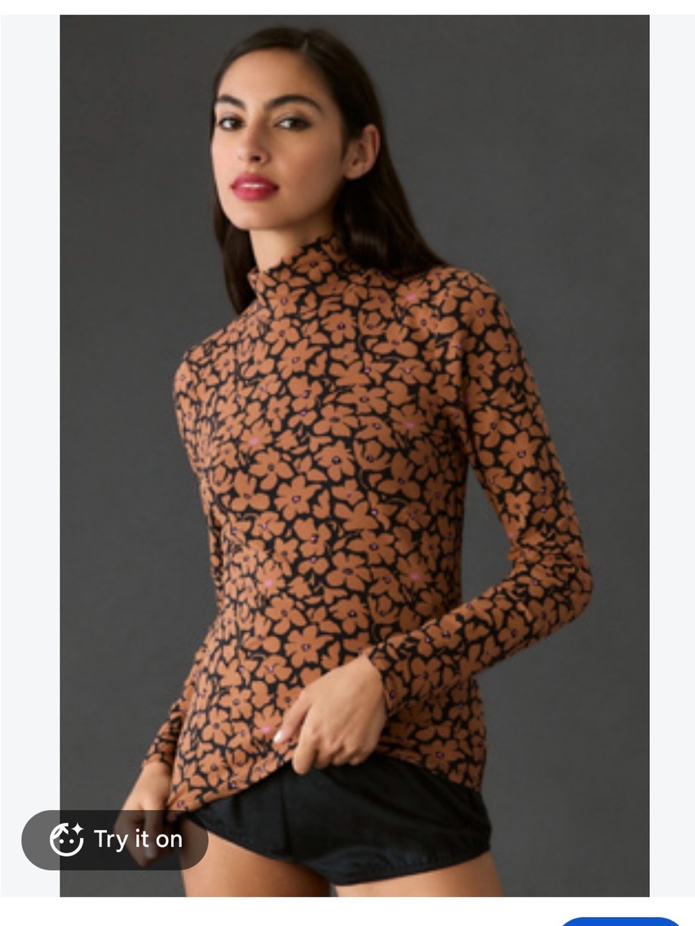 Maeve printed turtleneck L Anthropologie